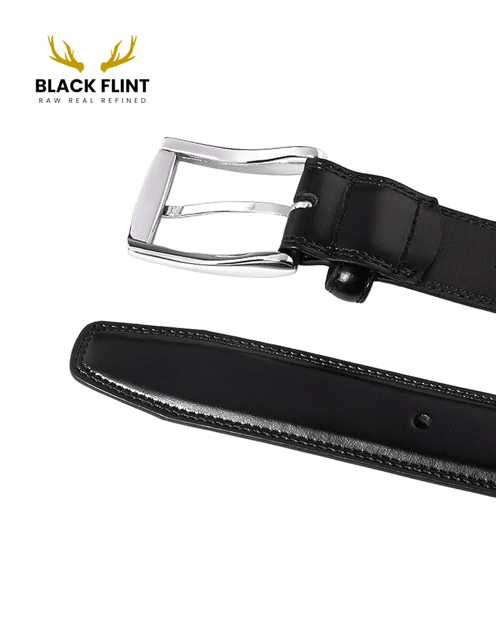 Classic Rexine Dress Belt with Silver Buckle - Image 8