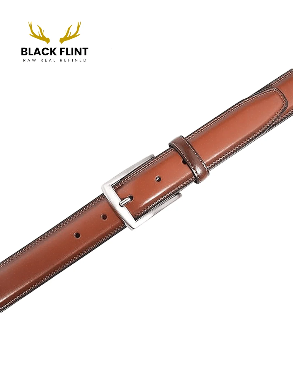 Classic Rexine Dress Belt with Silver Buckle - Image 3