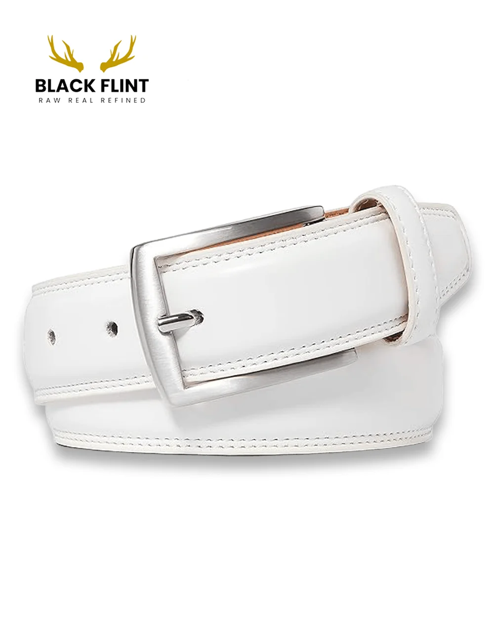 Classic Rexine Dress Belt with Silver Buckle - Image 13