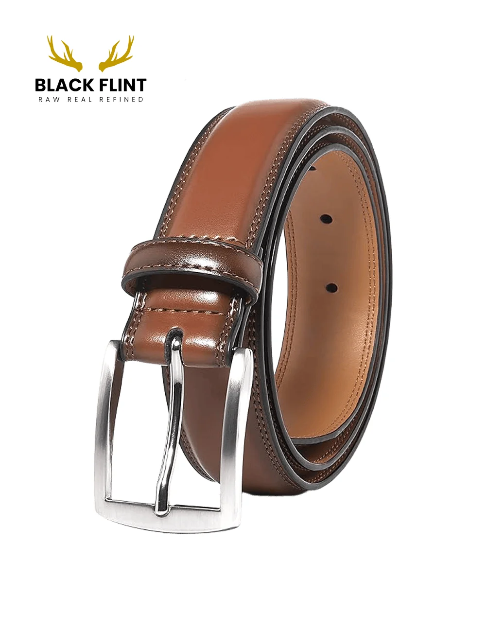 Classic Rexine Dress Belt with Silver Buckle - Image 2