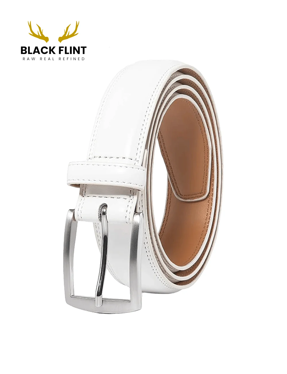 Classic Rexine Dress Belt with Silver Buckle - Image 14