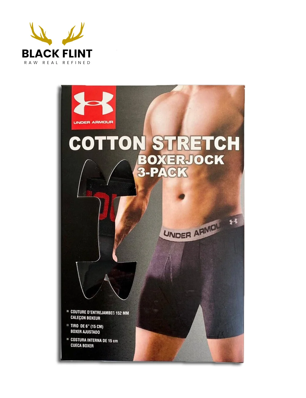 Under Armour 3-Pack Boxer jock Cotton Stretch Performance Briefs