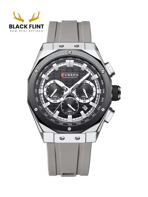 CURREN 8464 Men's Rubber Straps Watch - Gray