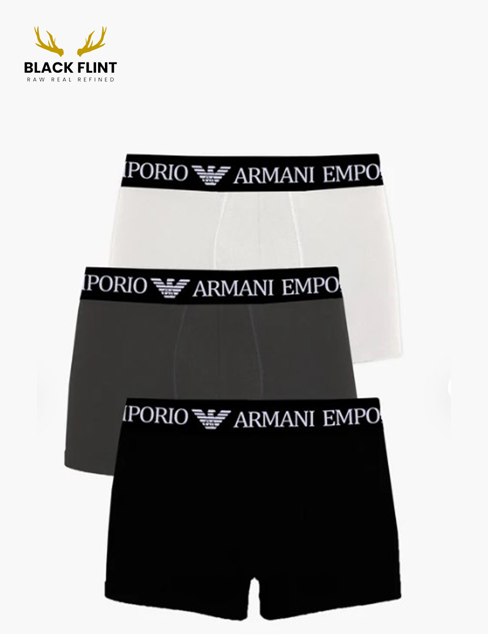Emporio Armani 3-Pack Stretch Cotton Underwear - Image 3