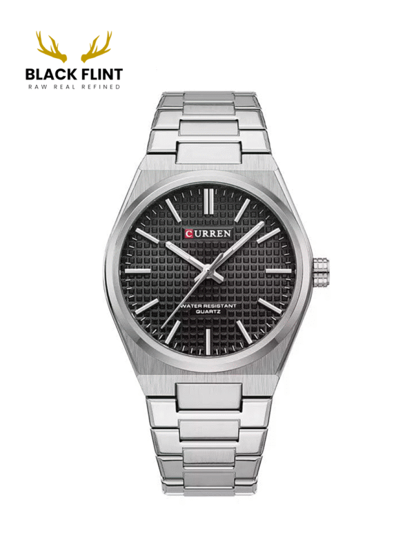 CURREN 8439 Women's Stainless Steel Watch - Silver Black