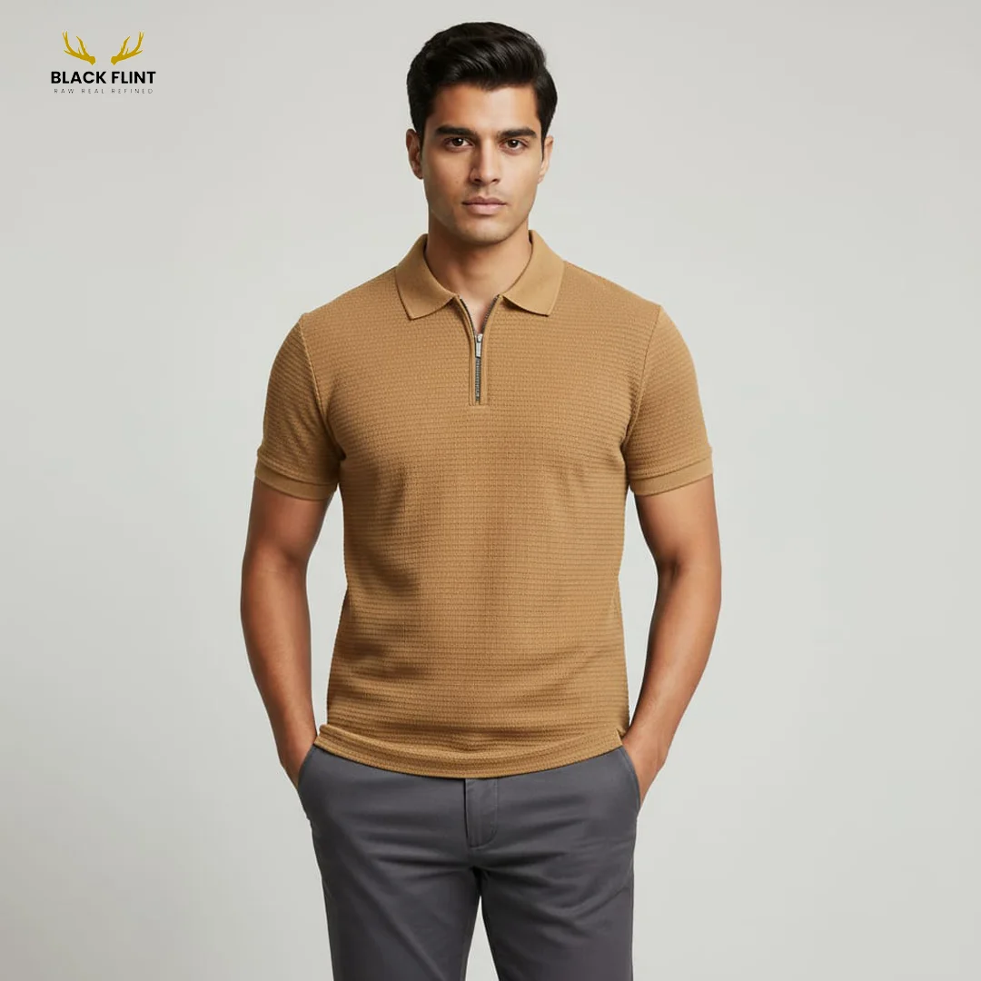 Textured Half-Zip Shirt - Image 5