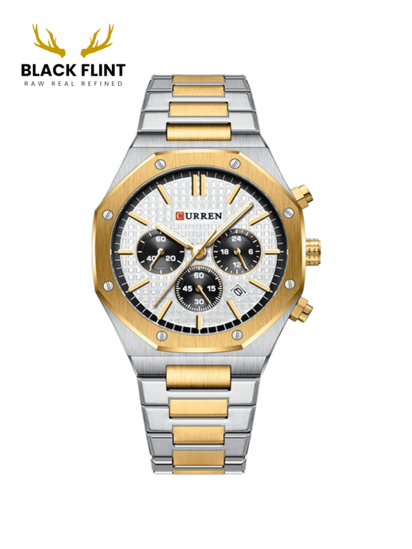 CURREN 8440 Men's Chronograph Watch - Silver Gold
