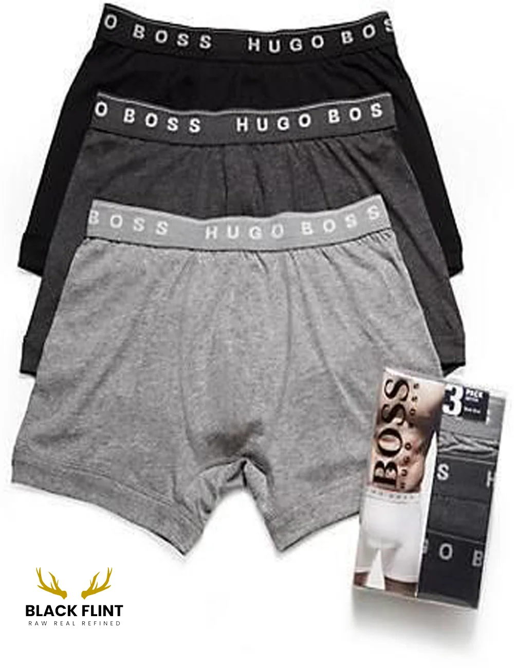 Hugo Boss 3-Pack Boxer Trunks Premium Stretch Cotton