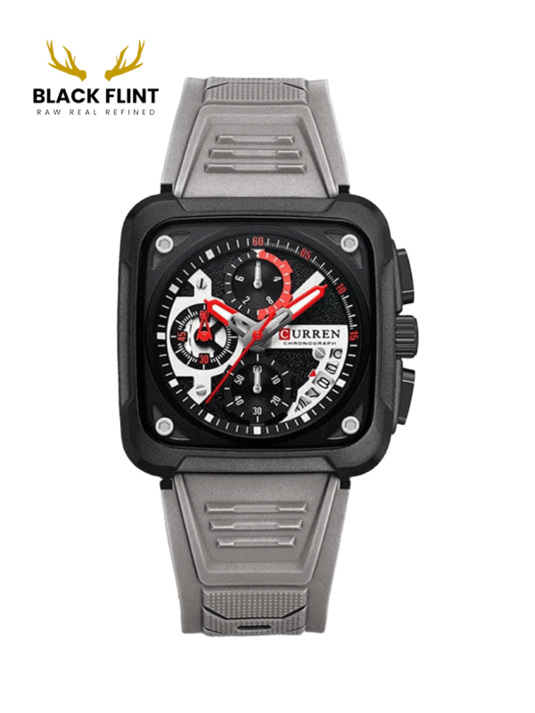 CURREN 8461 Men's Rubber Straps Watch - Grey