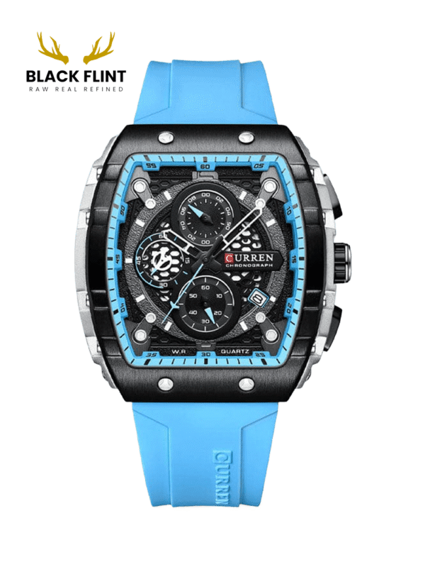 CURREN 8442 Men's Rubber Straps Watch - Blue