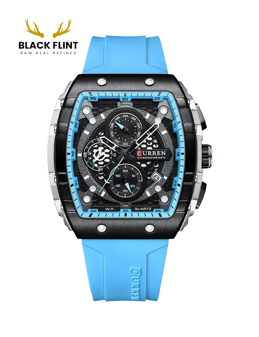 CURREN 8442 Men's Rubber Straps Watch - Image 3