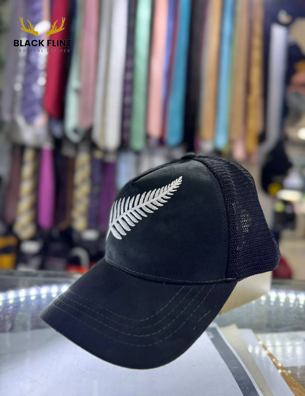 Pulse Embroidered Cap Stylish Mesh Back - Image 3