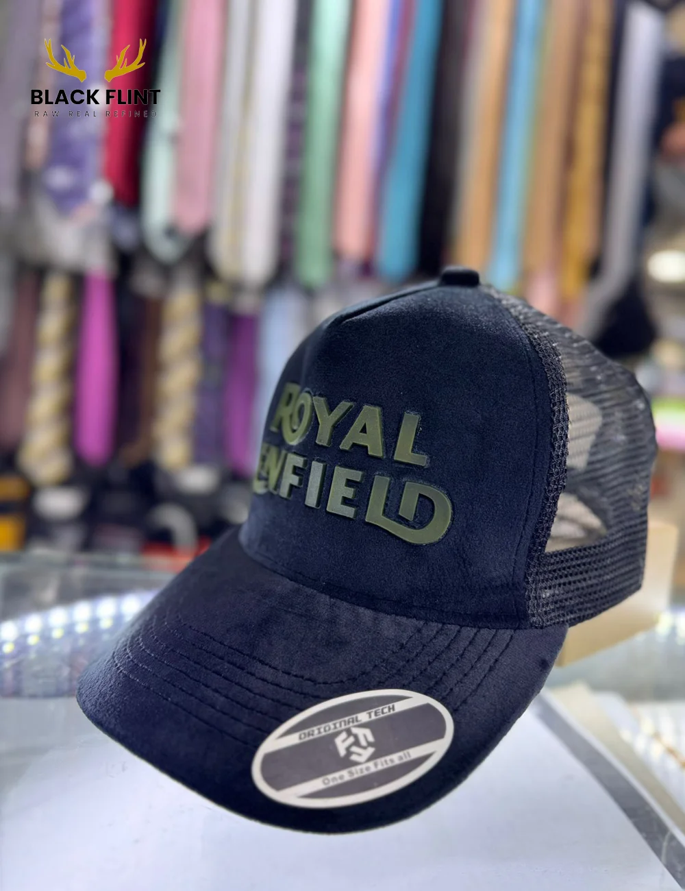 Royal Field Embroidered Cap Premium Cotton Mesh Design