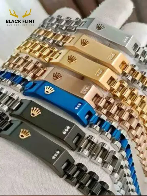 Premium Rolex Stainless Steel Bracelet - Black