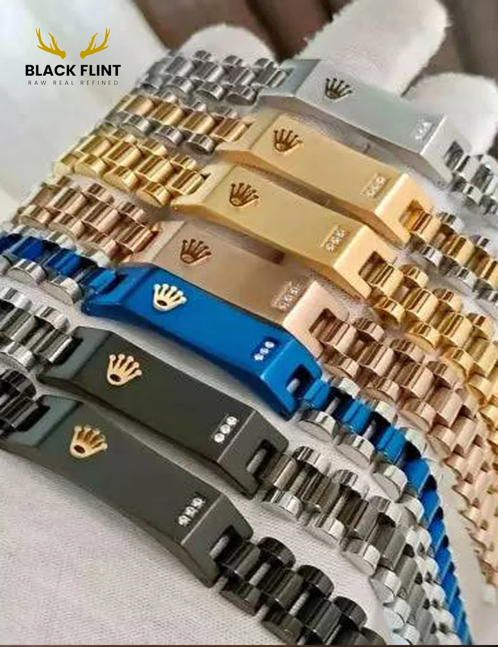 Premium Rolex Stainless Steel Bracelet - Image 6