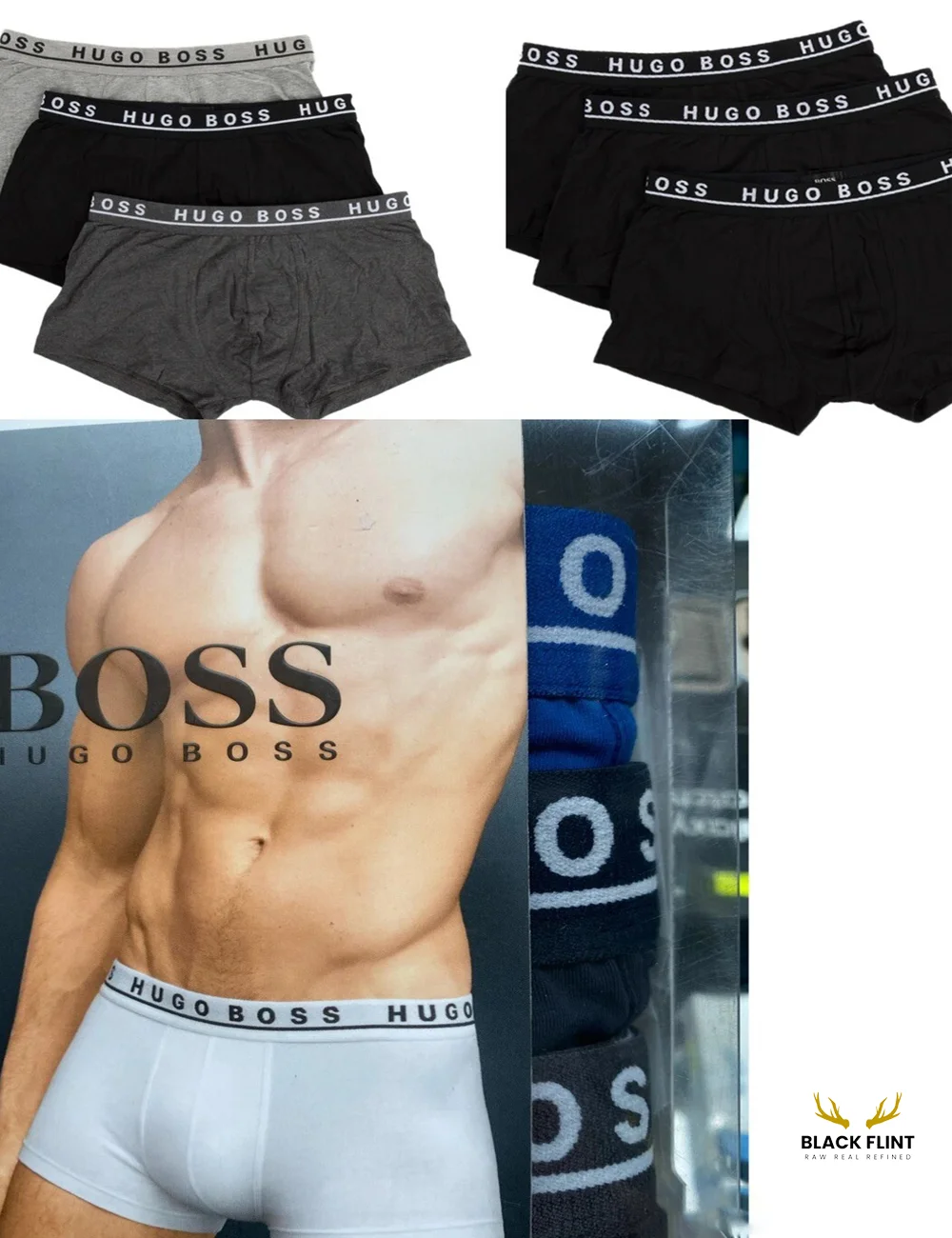 Hugo Boss 3-Pack Boxer Trunks Premium Stretch Cotton - Image 2