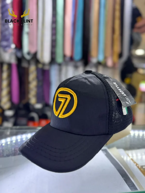 Embroidered Cap Premium Cotton Mesh Design - 7 Cap