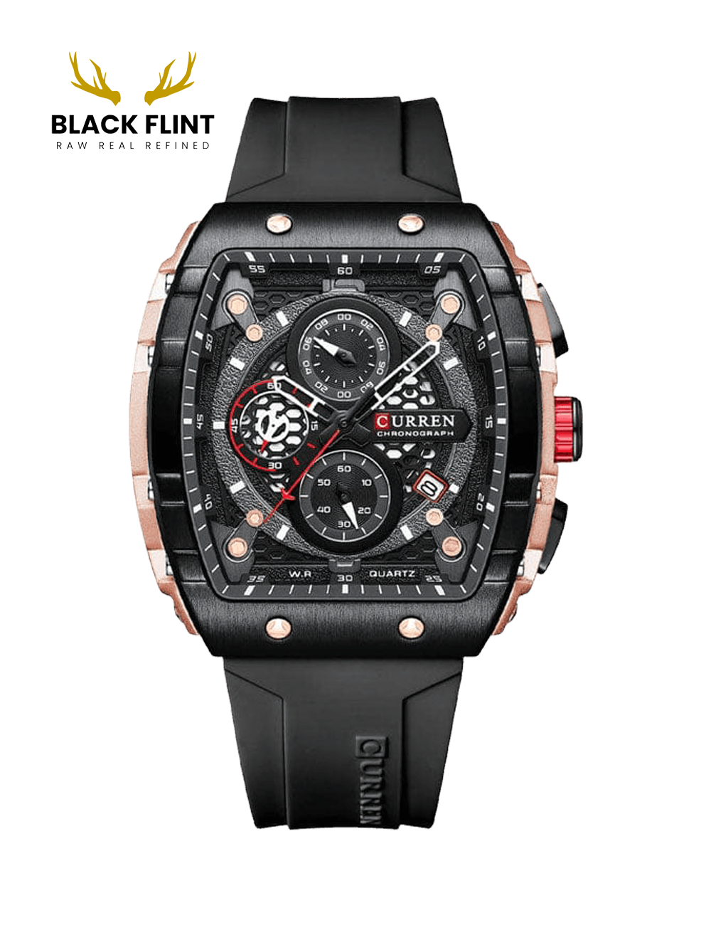 CURREN 8442 Men's Rubber Straps Watch