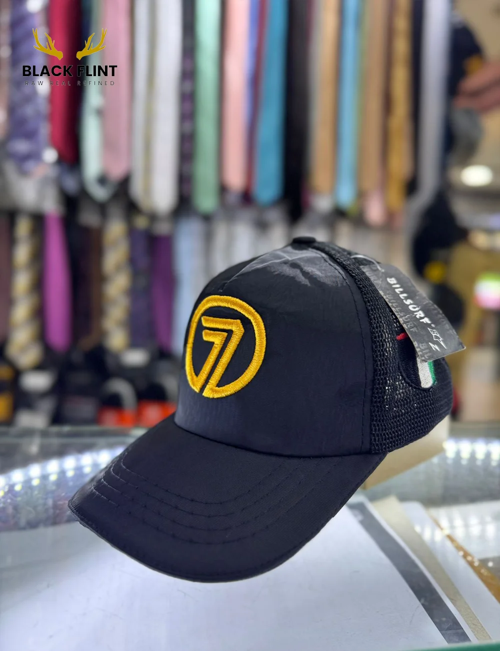 Embroidered Cap Premium Cotton Mesh Design - Image 3