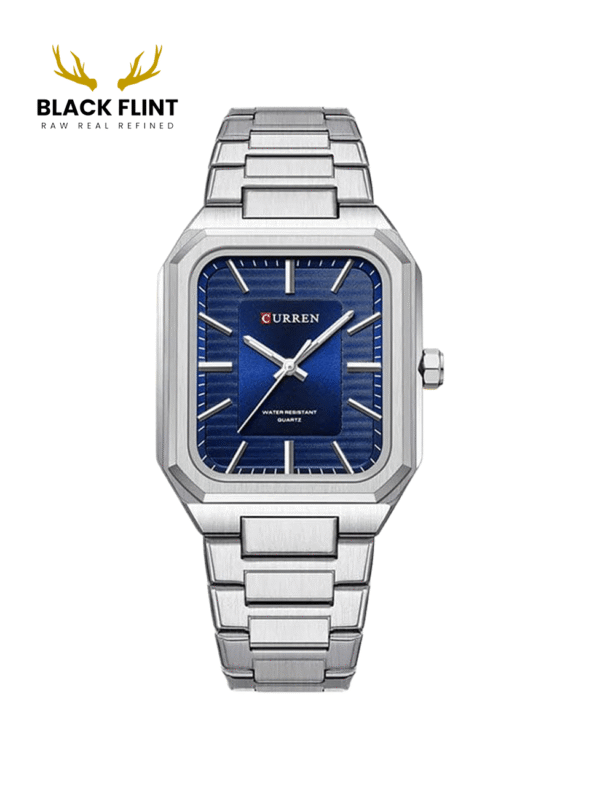 CURREN 8457 Men's Stainless Steel Watch - Silver Blue