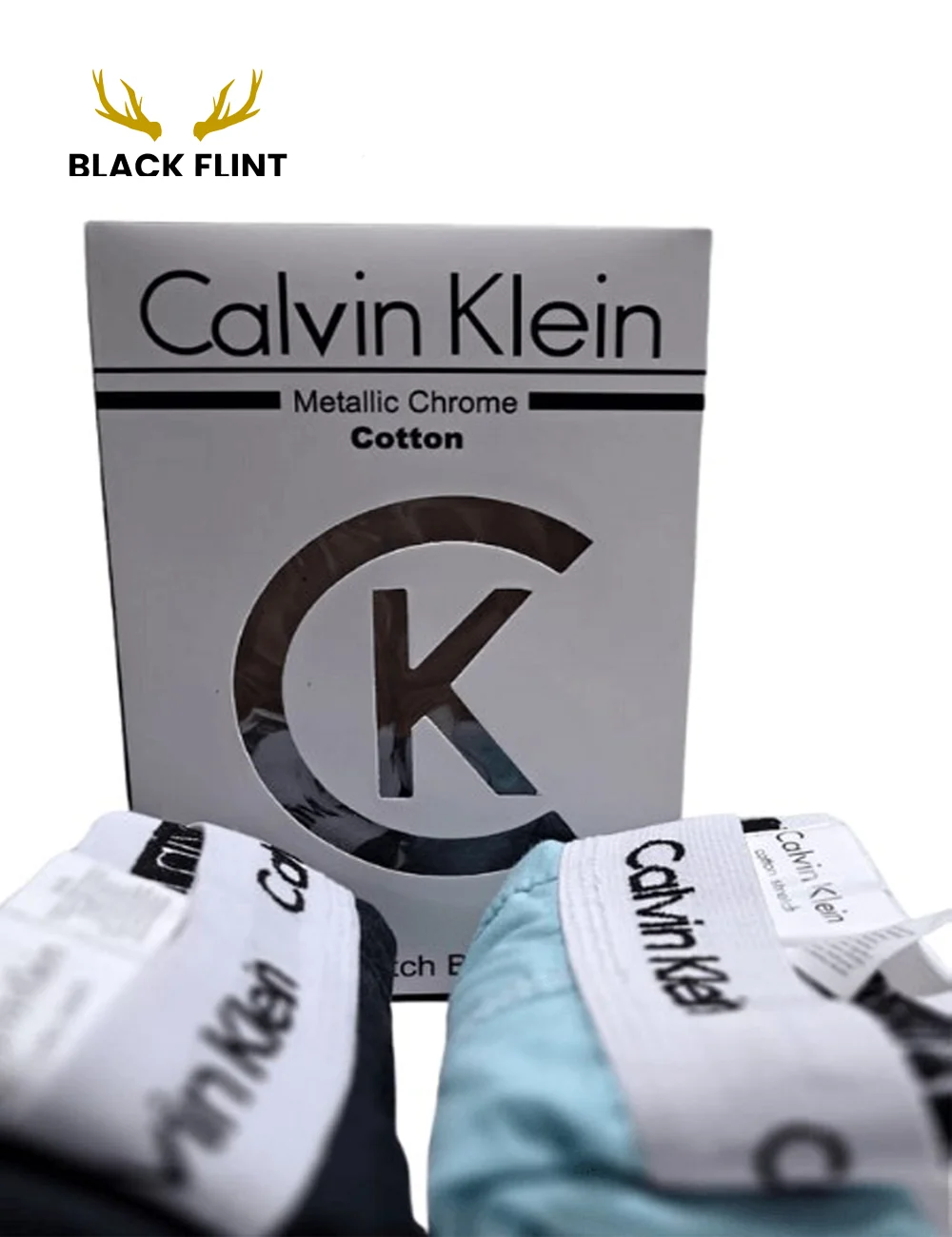 Calvin Klein Metallic Chrome Cotton Stretch Boxer 3 Pack - Image 2