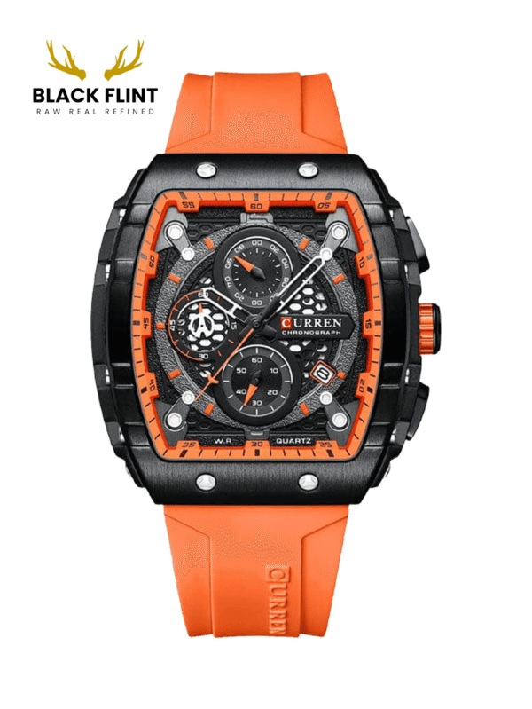 CURREN 8442 Men's Rubber Straps Watch - Orange