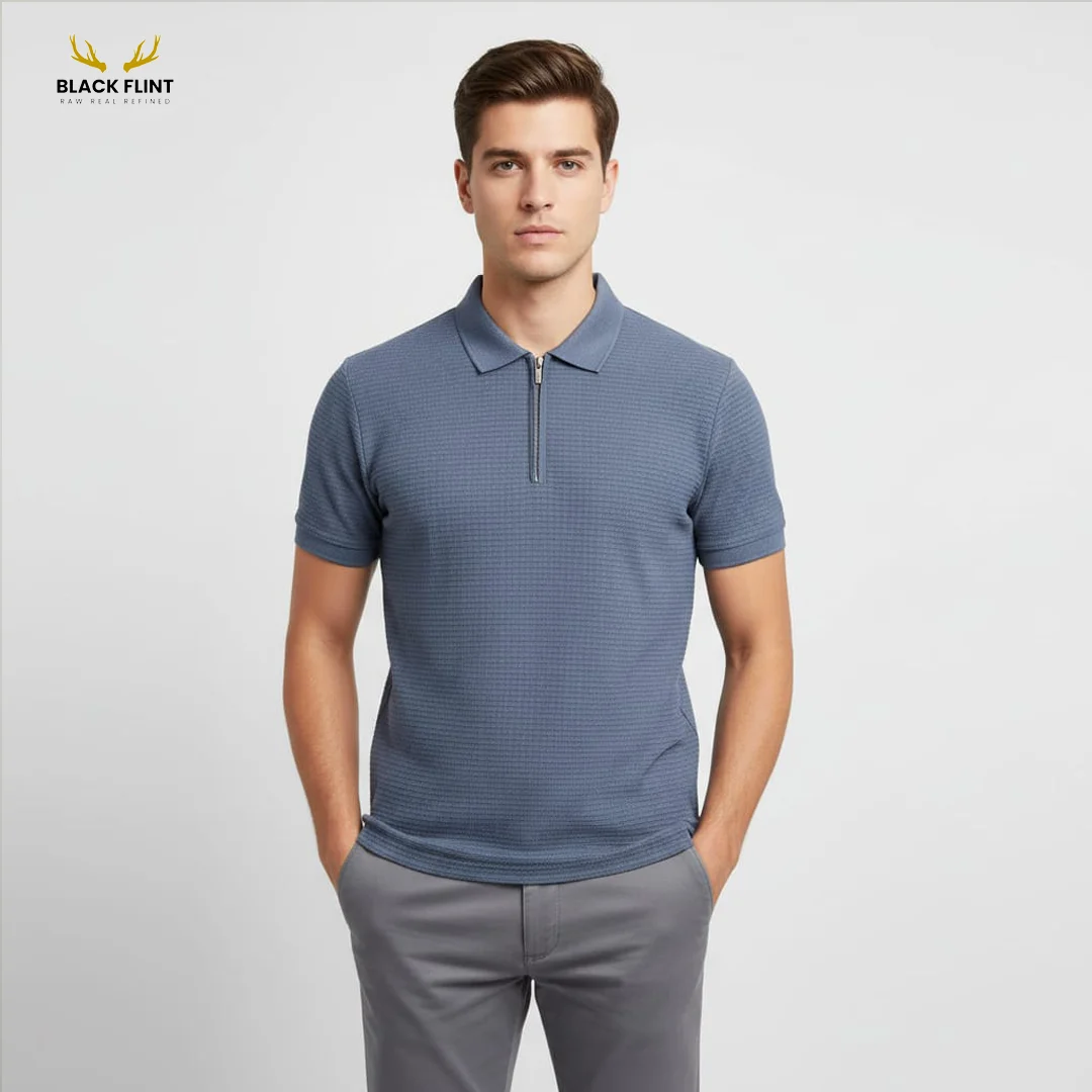 Textured Half-Zip Shirt - Image 3