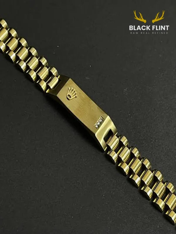 Premium Rolex Stainless Steel Bracelet - Golden