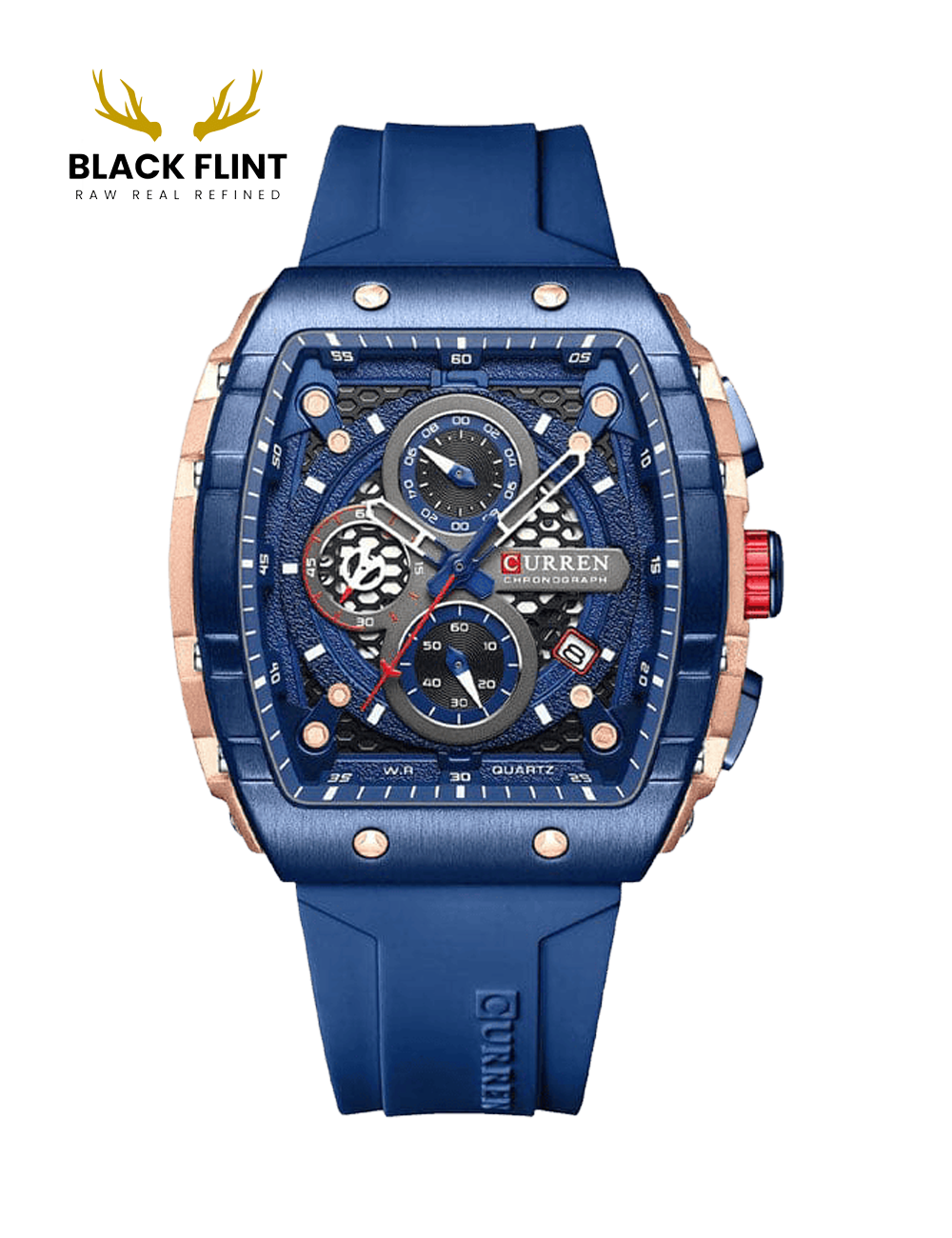 CURREN 8442 Men's Rubber Straps Watch - Image 5