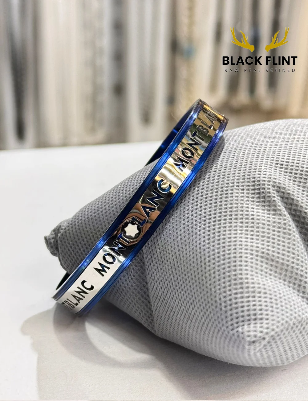 Stainless Steel Luxury Bangle – Black Flint Exclusive