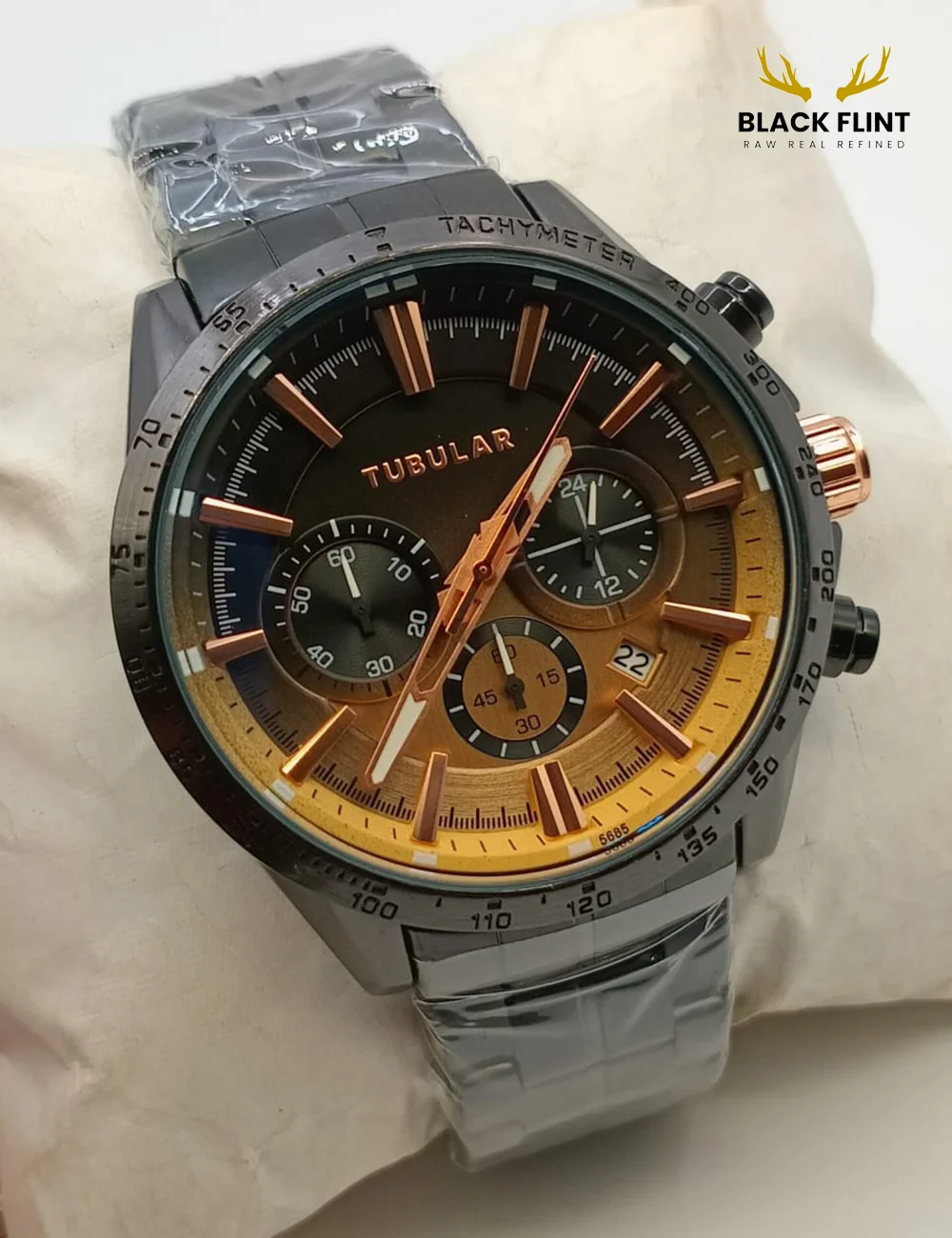 Tubular Chronograph Watch – Vintage Edition (M-5685) - Image 2