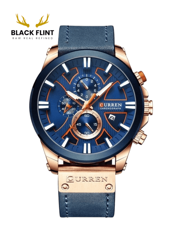 CURREN 8346 Men's Leather Straps Watch - Blue