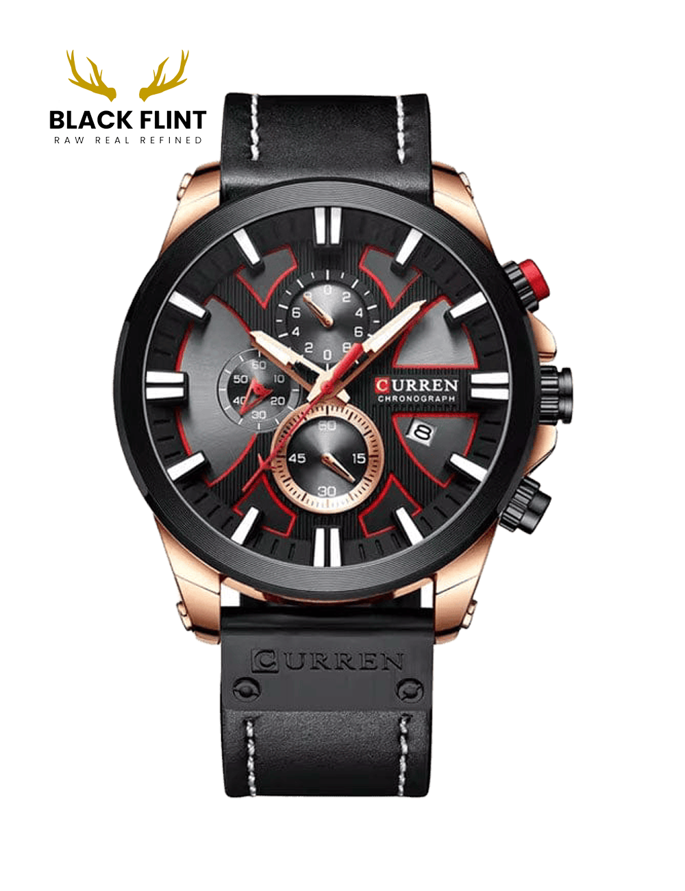 CURREN 8346 Men's Leather Straps Watch - Image 3