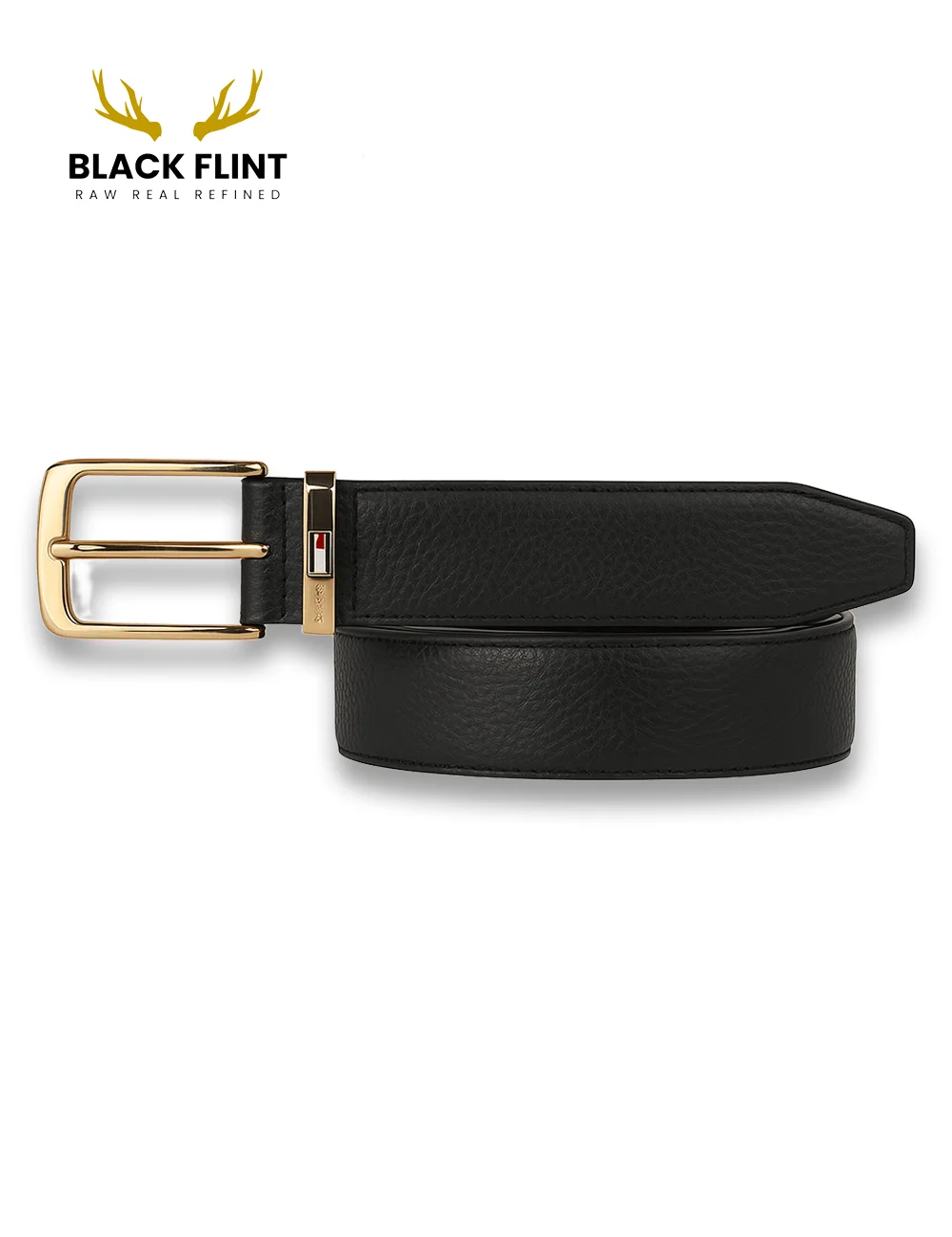 Premium Textured Leather Belt – Gold Buckle Edition - Image 3