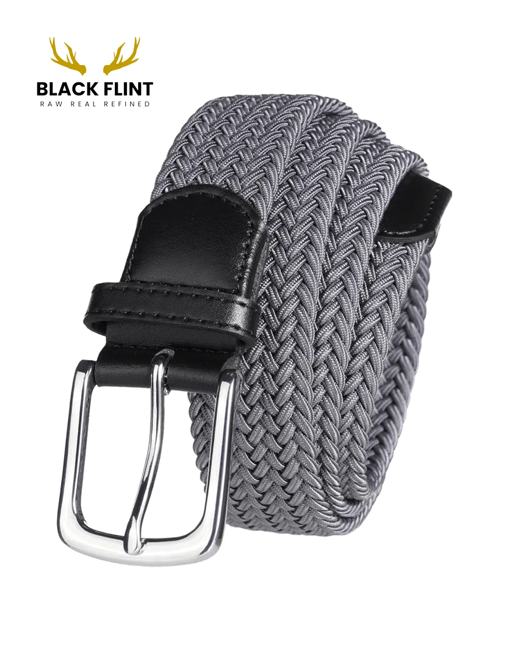 Premium Braided Stretch Belt Classic Buckle Design - Image 5