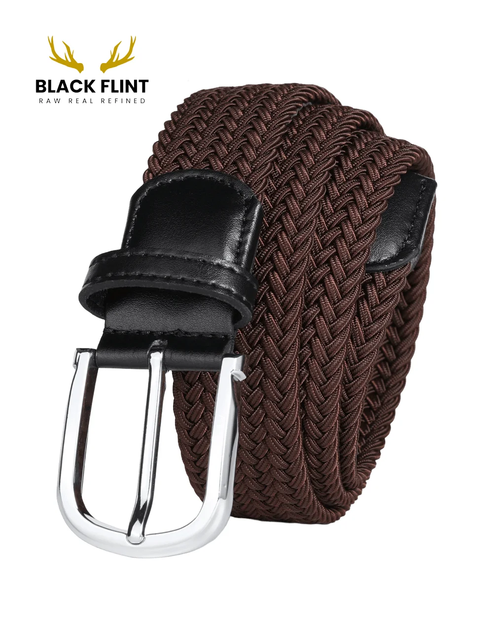 Premium Braided Stretch Belt Classic Buckle Design - Image 2