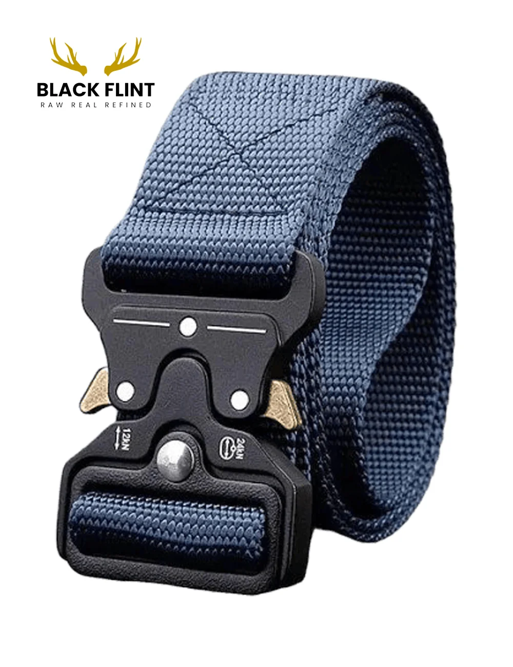 Tactical Military-Style Nylon Belt with Quick-Release Buckle - Image 2