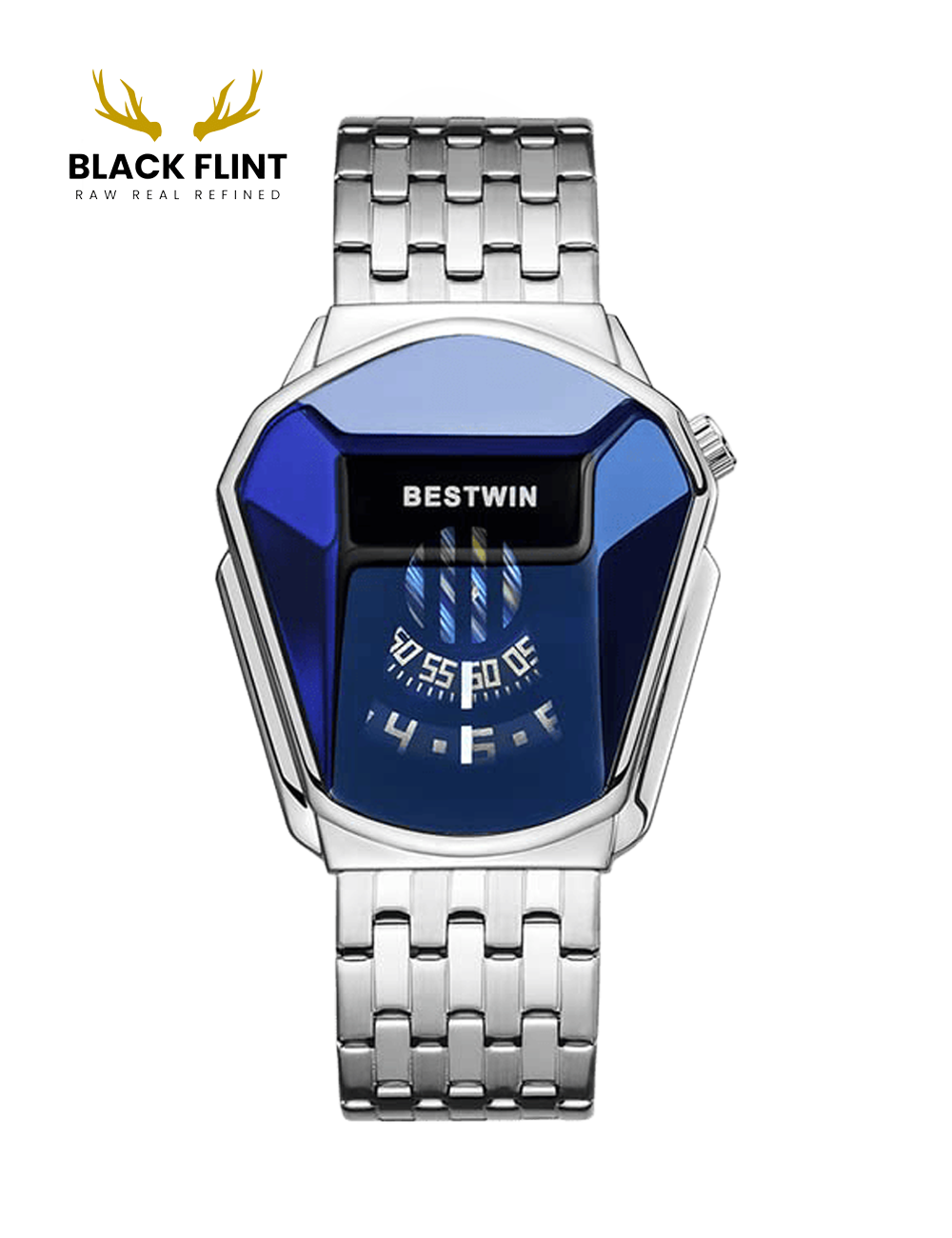 Best Win Men Wrist Watch Stainless Steel Technology Fashion Quartz Watch